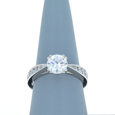 Apparel & Accessories > Jewelry > Rings A Jaffe Diamond Engagement Ring in White Gold MES233/52 Pierce Custom Jewelers