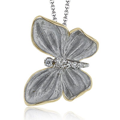 Apparel & Accessories > Jewelry > Necklaces Simon G Diamond and White Gold Butterfly Pendant DP272
