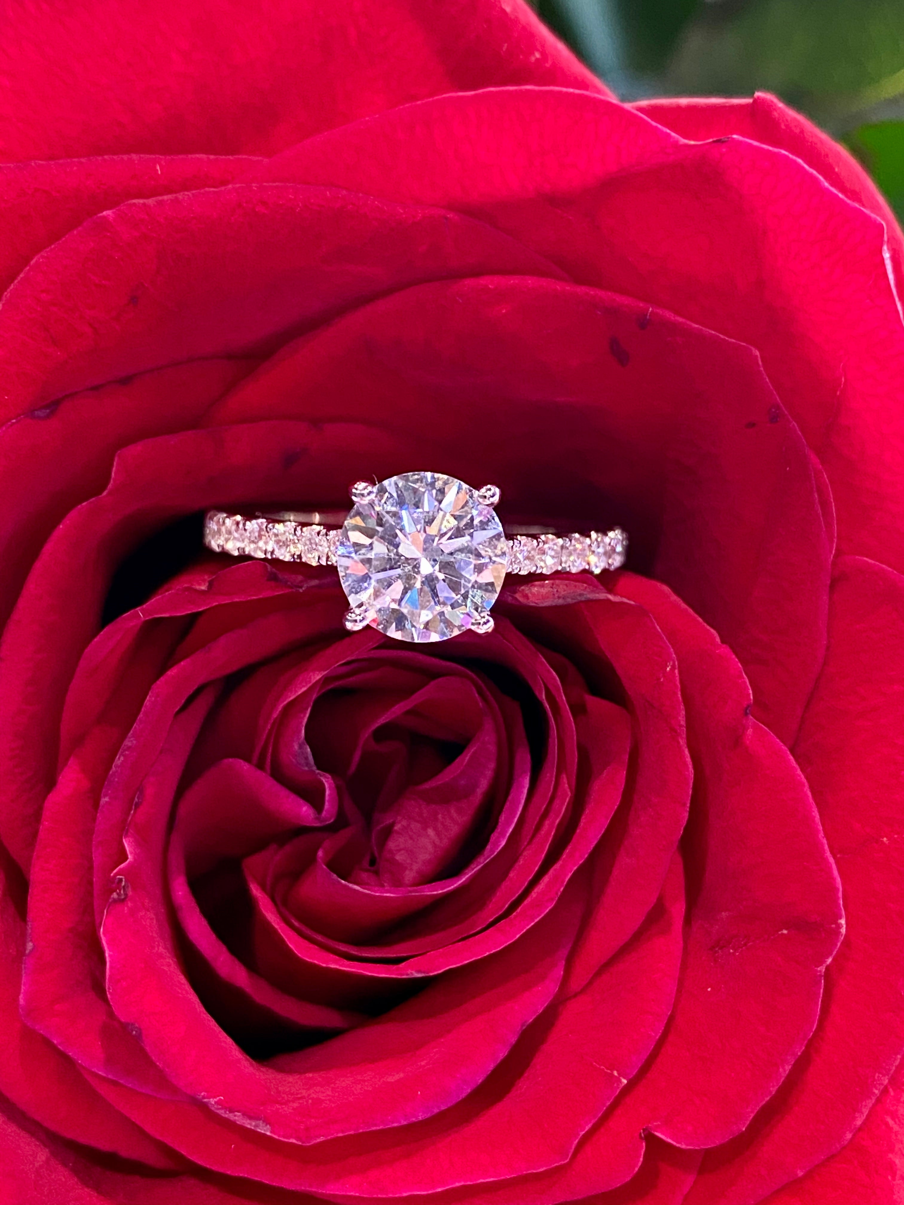 シモンページ Simon G Engagement Ring Semi Mount 18K White Gold MR3005-W