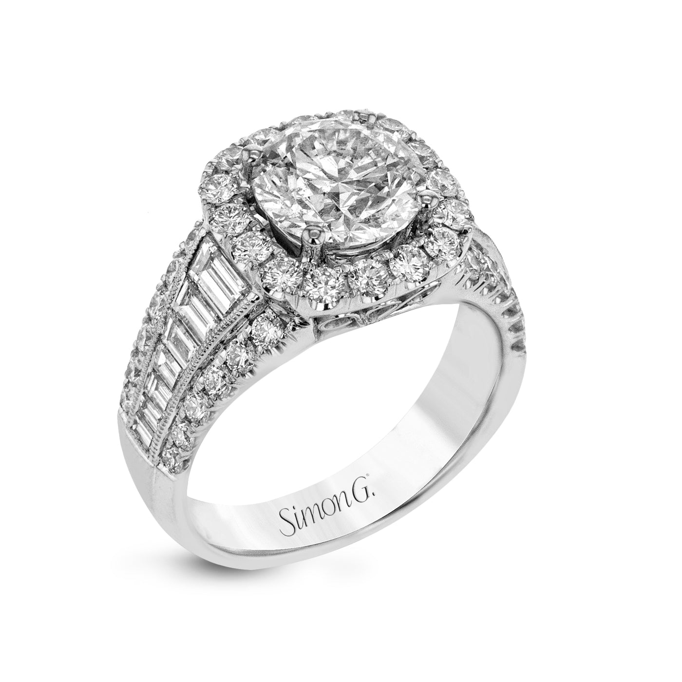 Simon G LR1164 Diamond Engagement Ring in White Gold