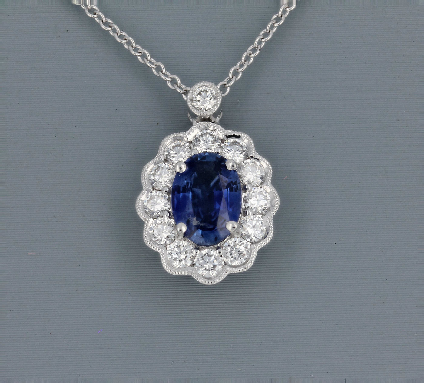 Apparel & Accessories > Jewelry > Necklaces Simon G Sapphire and Diamond Pendant LP4466 Pierce Custom Jewelers