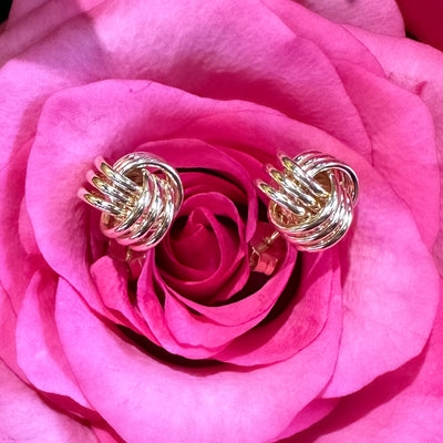 Apparel & Accessories > Jewelry > Earrings Love Knot 14K Yellow Gold Earrings Pierce Custom Jewelers
