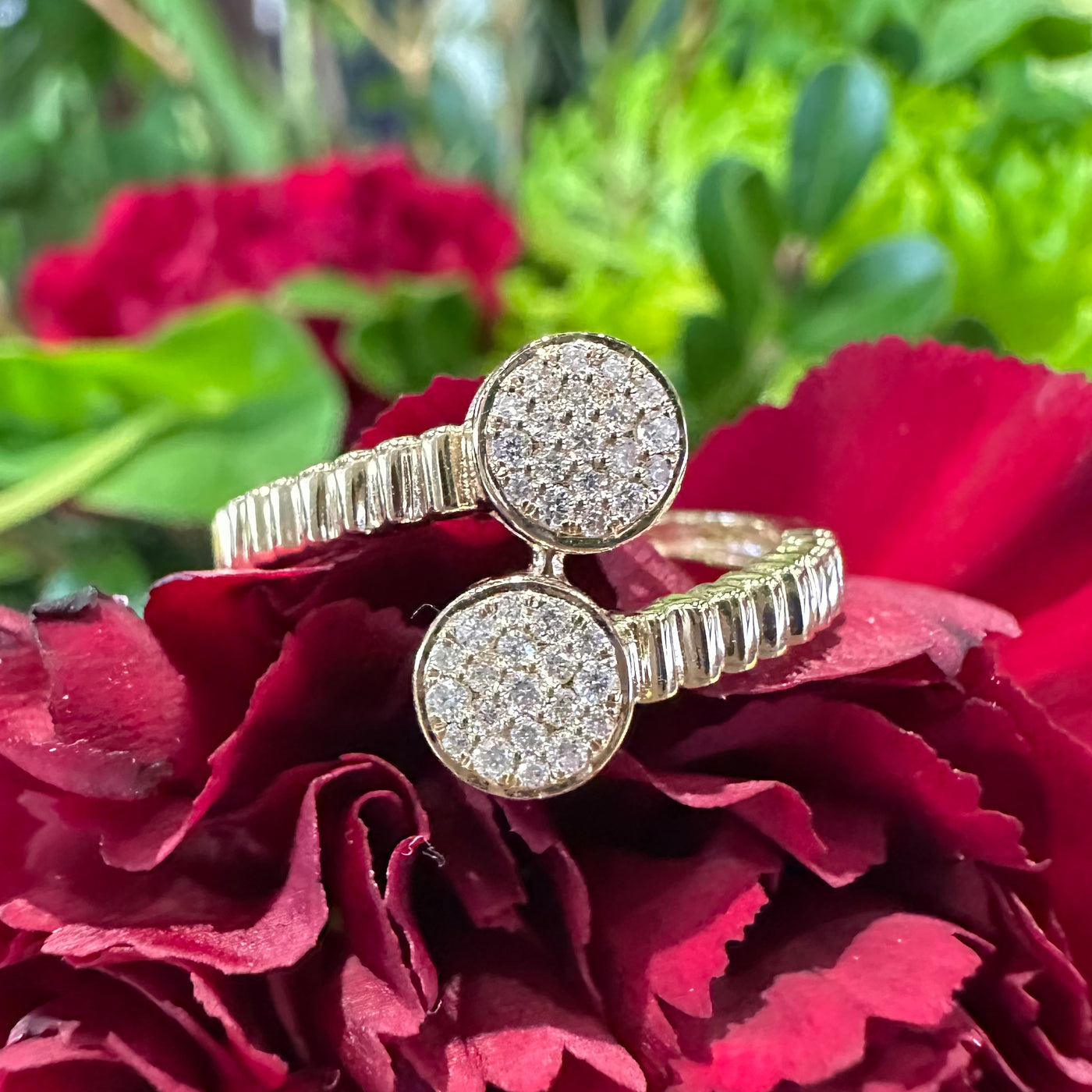 Apparel & Accessories > Jewelry > Rings Cluster Diamond 14K Yellow Gold Wrap Ring KAS D4988YG Pierce Custom Jewelers