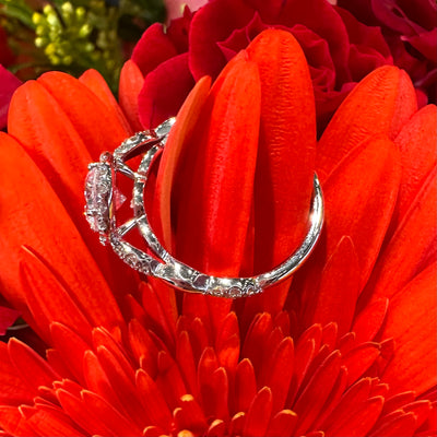 Apparel & Accessories > Jewelry > Rings Uneek Halo Semi Mount Diamond Engagement 14K White Gold Ring Pierce Custom Jewelers