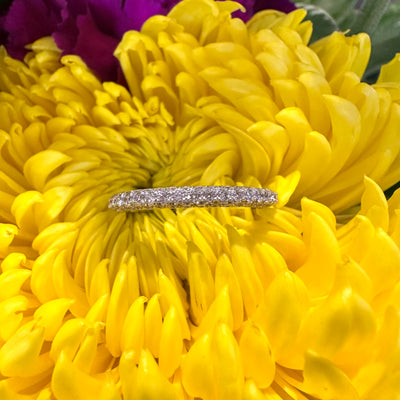A. JAFFE Pave Diamond 14K White Gold Band Ring MRCOV3420Q / 65