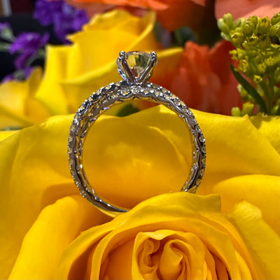 Apparel & Accessories > Jewelry > Rings A. Jaffe Diamond Crossover Band 14K White Gold Engagement Ring MECRD2373Q/174 Pierce Custom Jewelers