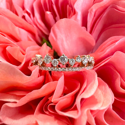 Apparel & Accessories > Jewelry > Rings Uneek Diamond 14K Rose Gold Wedding Band Pierce Custom Jewelers