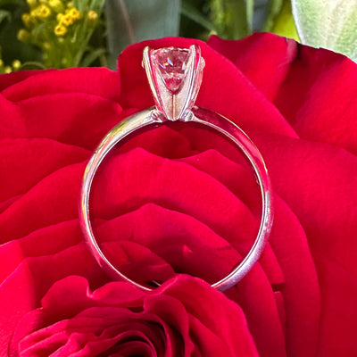 Apparel & Accessories > Jewelry > Rings 1.06 Carat Diamond Solitaire 14K White Gold Engagement Ring Pierce Custom Jewelers