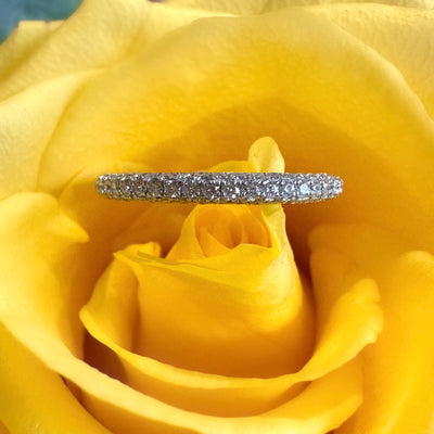Apparel & Accessories > Jewelry > Rings Simon G Pavé Diamond 18K White Gold Band Ring LR3022-B Pierce Custom Jewelers