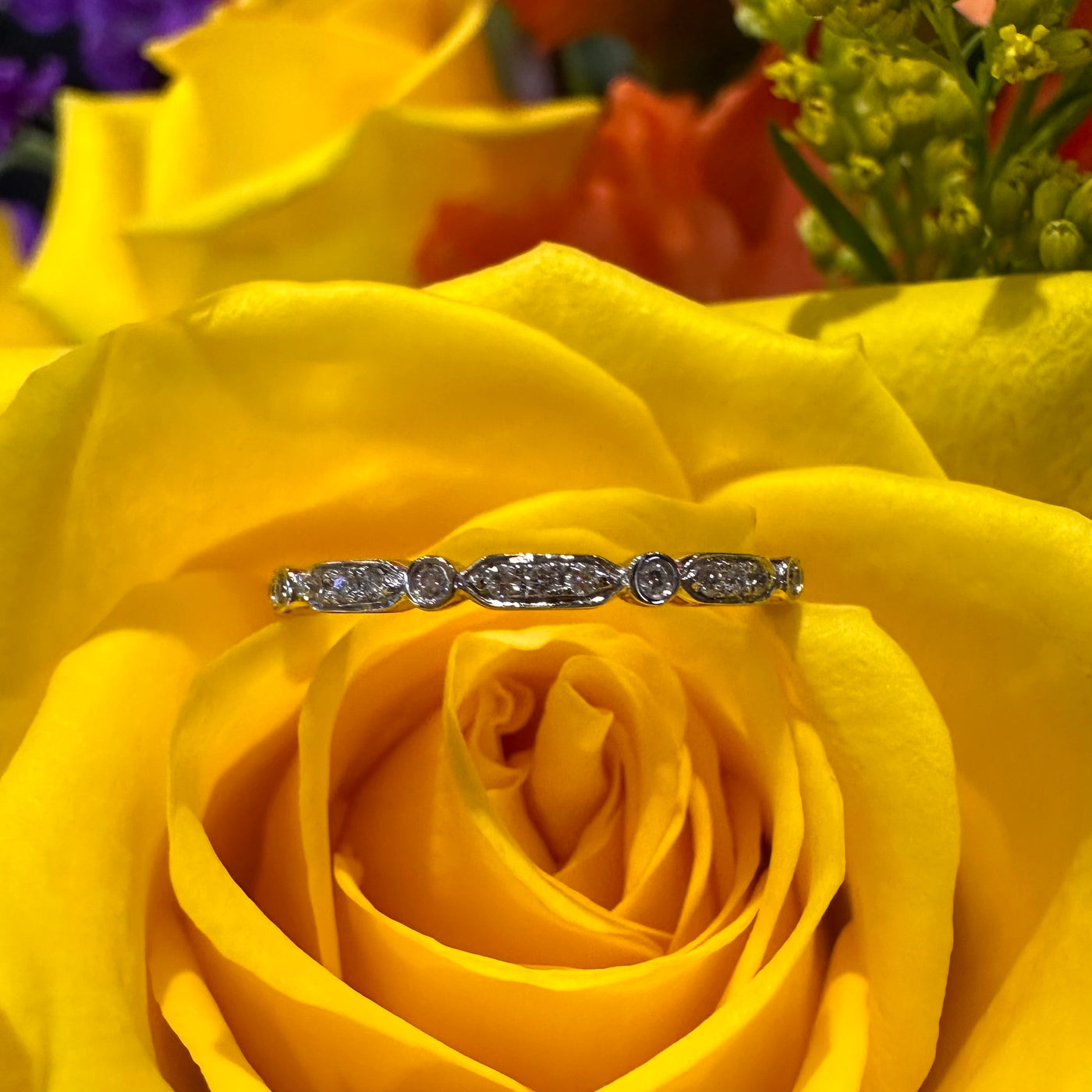 Apparel & Accessories > Jewelry > Rings A. Jaffe Diamond 14k White Gold Band Ring WR1075/14 Pierce Custom Jewelers