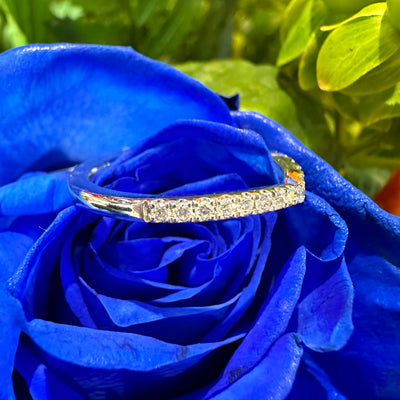 Apparel & Accessories > Jewelry > Rings Curve Stacking Diamond Wedding Band Platinum Ring Pierce Custom Jewelers