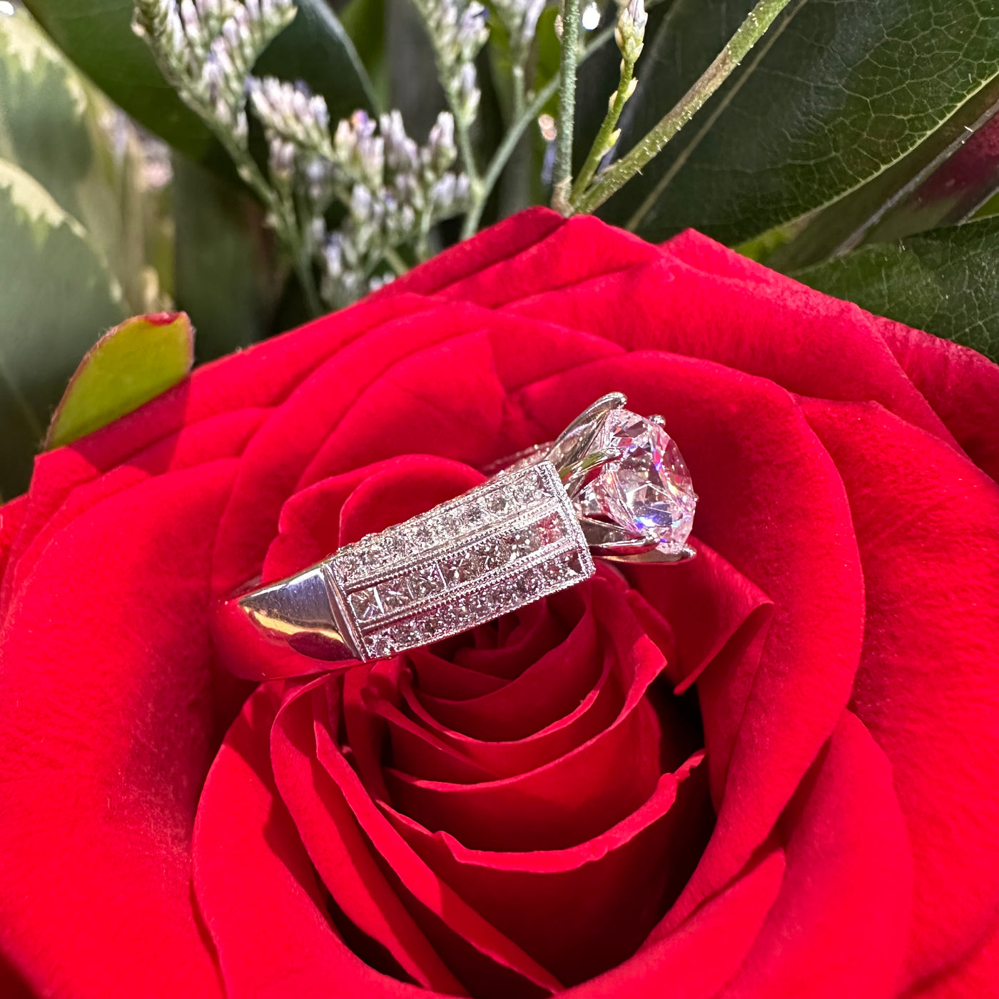 Apparel & Accessories > Jewelry > Rings Zeghani Semi Mount Diamond Engagement Ring 14K White Gold ZR175 Pierce Custom Jewelers