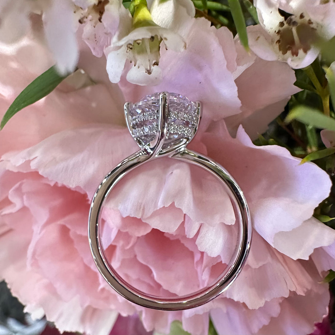 Apparel & Accessories > Jewelry > Rings Simon G Semi Mount 18K White Gold Double Under Halo Engagement Ring LR4016 Pierce Custom Jewelers