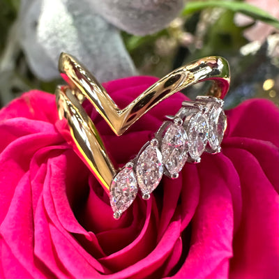 Apparel & Accessories > Jewelry > Rings Simon G Diamond Band Ring 18K Two Tone Gold LR4101 Pierce Custom Jewelers