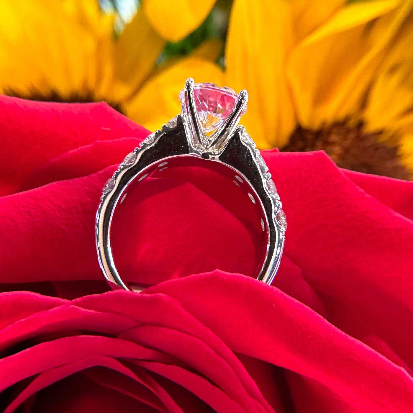 Apparel & Accessories > Jewelry > Rings Bold Diamond Semi Mount 14K White Gold Engagement Ring Pierce Custom Jewelers