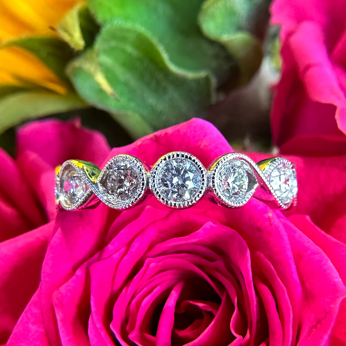 Apparel & Accessories > Jewelry > Rings Milgrain Infinity 14K White Gold Wedding Band Ring Pierce Custom Jewelers