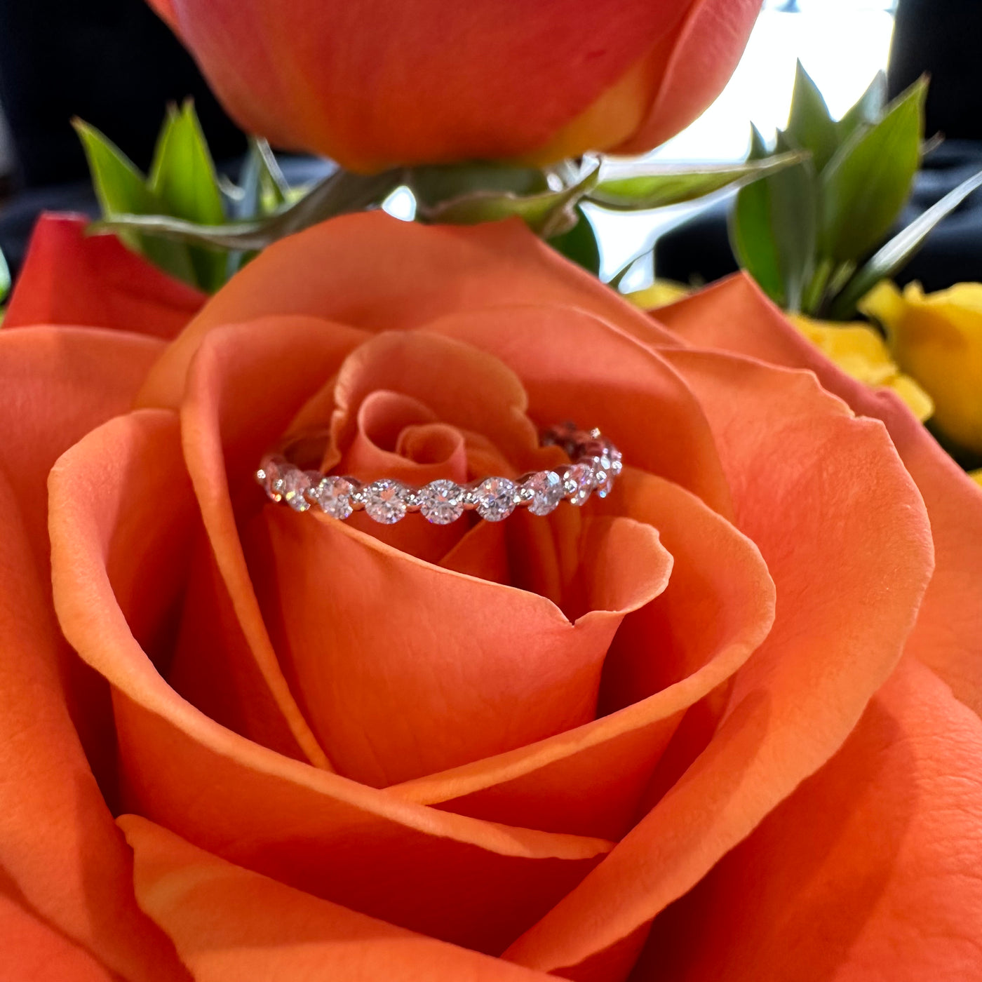 Apparel & Accessories > Jewelry > Rings Diamond 14K White Gold Wedding Band Ring Pierce Custom Jewelers
