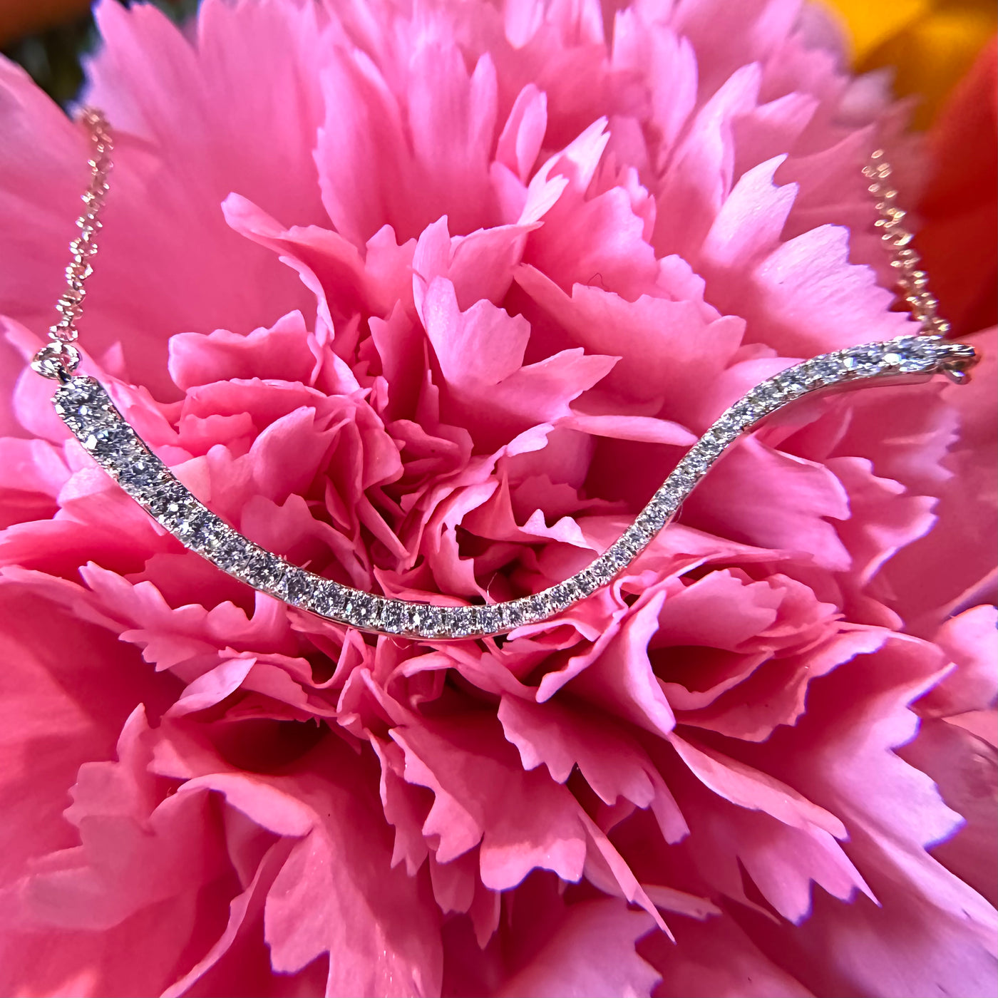 Zeghani Abstract Wave Bar 14K Yellow Gold Necklace ZP1127-Y