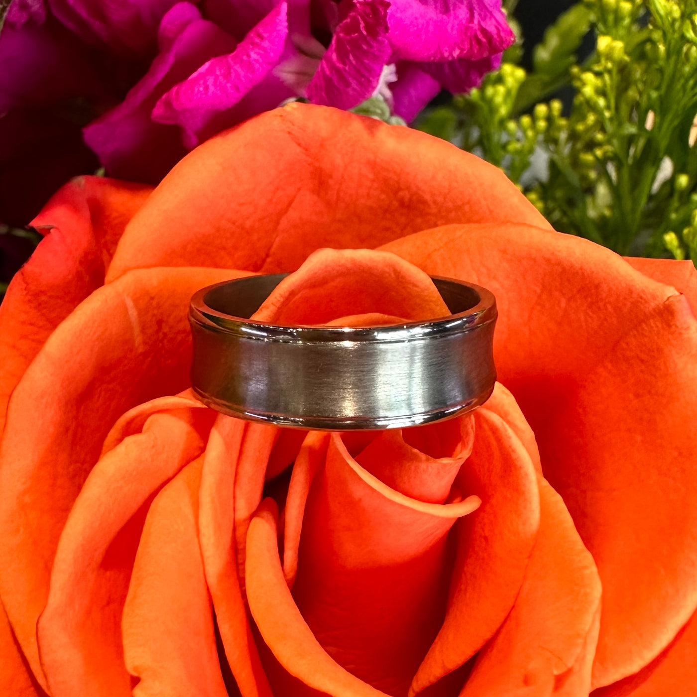 Apparel & Accessories > Jewelry > Rings Malo Tantalum Concave Band Ring TANT-011-7 Pierce Custom Jewelers
