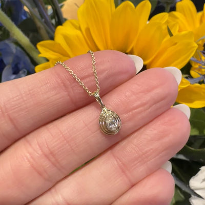 Apparel & Accessories > Jewelry > Necklaces Diamond Double Bezel Pear Pendant 14K Yellow Gold Necklace KAS N1351YG Necklace Pierce Custom Jewelers