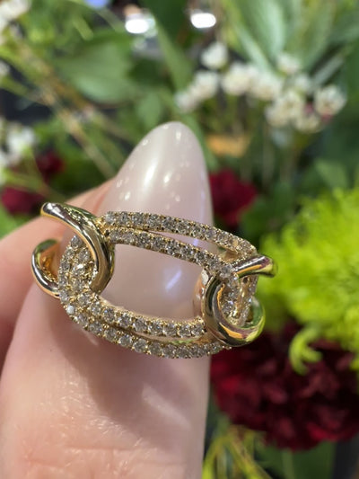 Apparel & Accessories > Jewelry > Rings Paperclip Diamond Band 14K Yellow Gold Ring KAS D5816YG Pierce Custom Jewelers