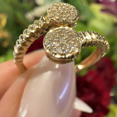 Apparel & Accessories > Jewelry > Rings Cluster Diamond 14K Yellow Gold Wrap Ring KAS D4988YG Pierce Custom Jewelers