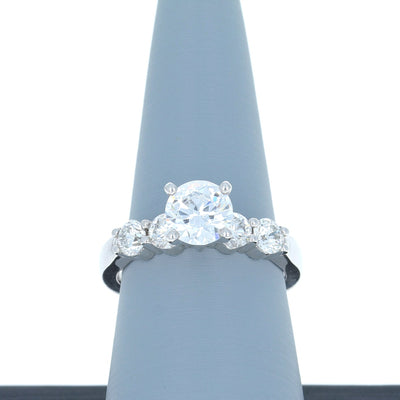 Apparel & Accessories > Jewelry > Rings A Jaffe Diamond Engagement Ring in White Gold ME1083/80 Pierce Custom Jewelers