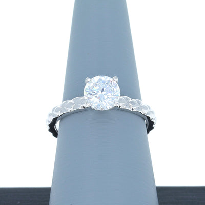 Apparel & Accessories > Jewelry > Rings A Jaffe Diamond Engagement Ring in White Gold ME2058/106 Pierce Custom Jewelers