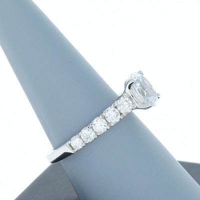 Apparel & Accessories > Jewelry > Rings A Jaffe Diamond Engagement Ring in White Gold ME2281/255 Pierce Custom Jewelers