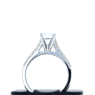 Apparel & Accessories > Jewelry > Rings A Jaffe Diamond Engagement Ring in White Gold MES1353/30 Pierce Custom Jewelers