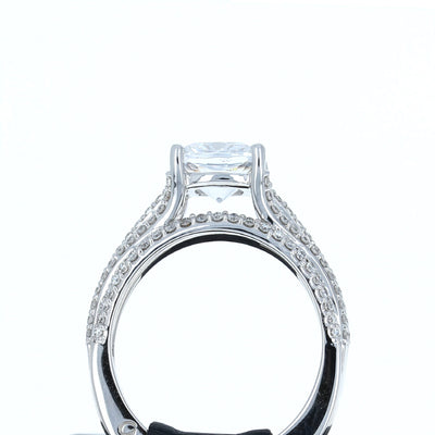 Apparel & Accessories > Jewelry > Rings A Jaffe Diamond Engagement Ring in White Gold MES571/264 Pierce Custom Jewelers