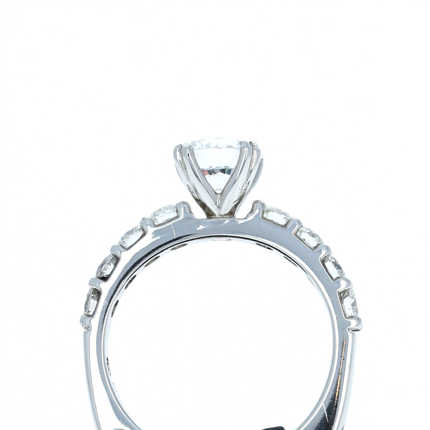 Apparel & Accessories > Jewelry > Rings A Jaffe Diamond Engagement Ring in Platinum MES078/80 Pierce Custom Jewelers