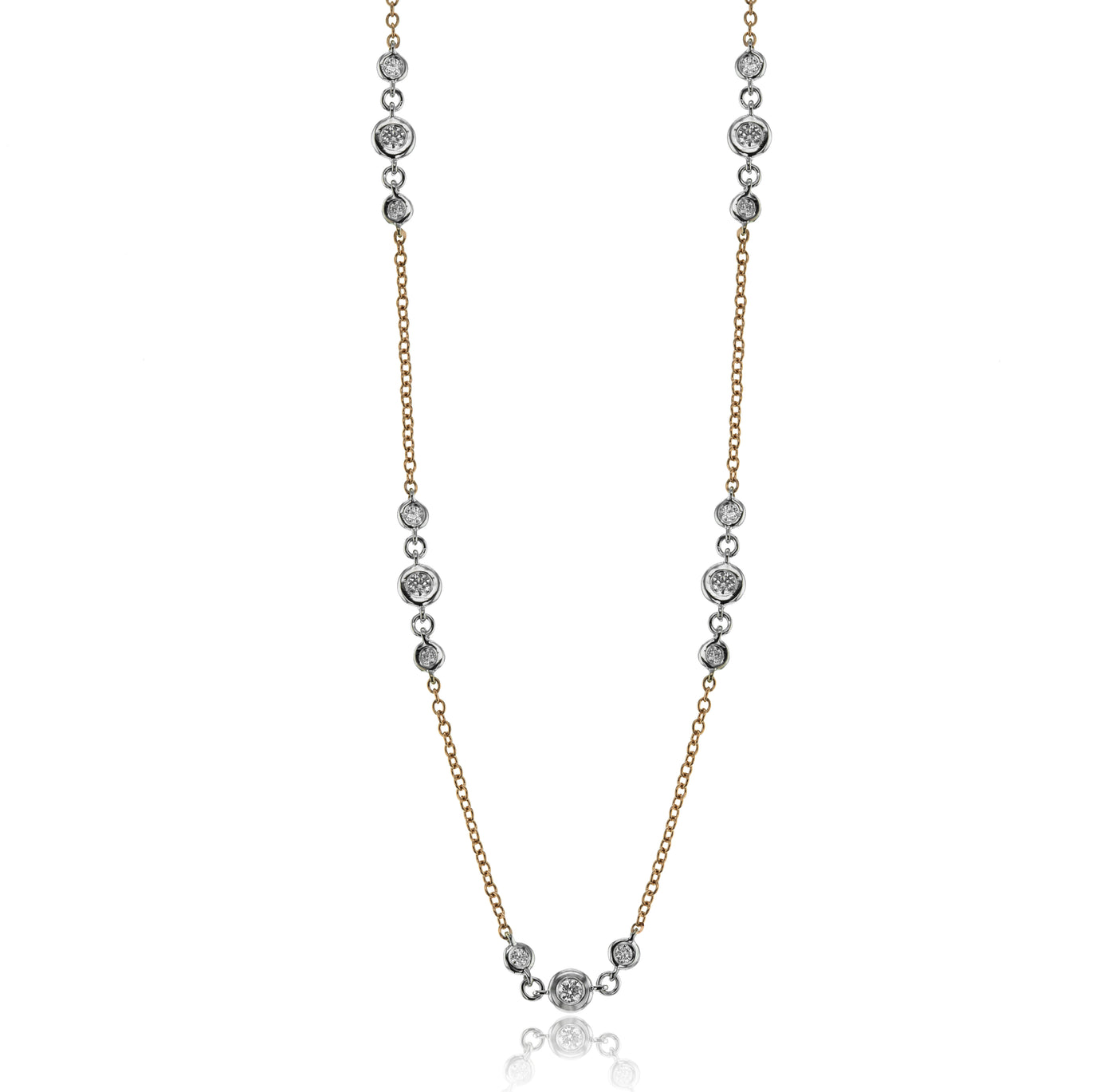Apparel & Accessories > Jewelry > Necklaces Simon G Diamond Necklace in 18K White and Yellow Gold CH112 Pierce Custom Jewelers