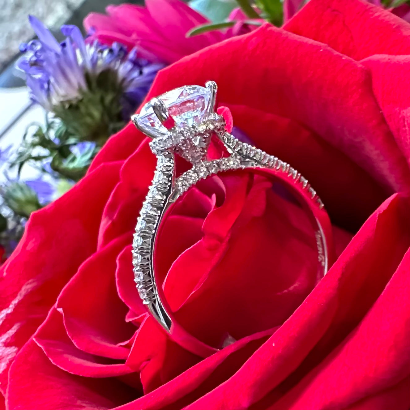 Apparel & Accessories > Jewelry > Rings Simon G White Gold and Diamond Engagement Ring LR2350 Pierce Custom Jewelers