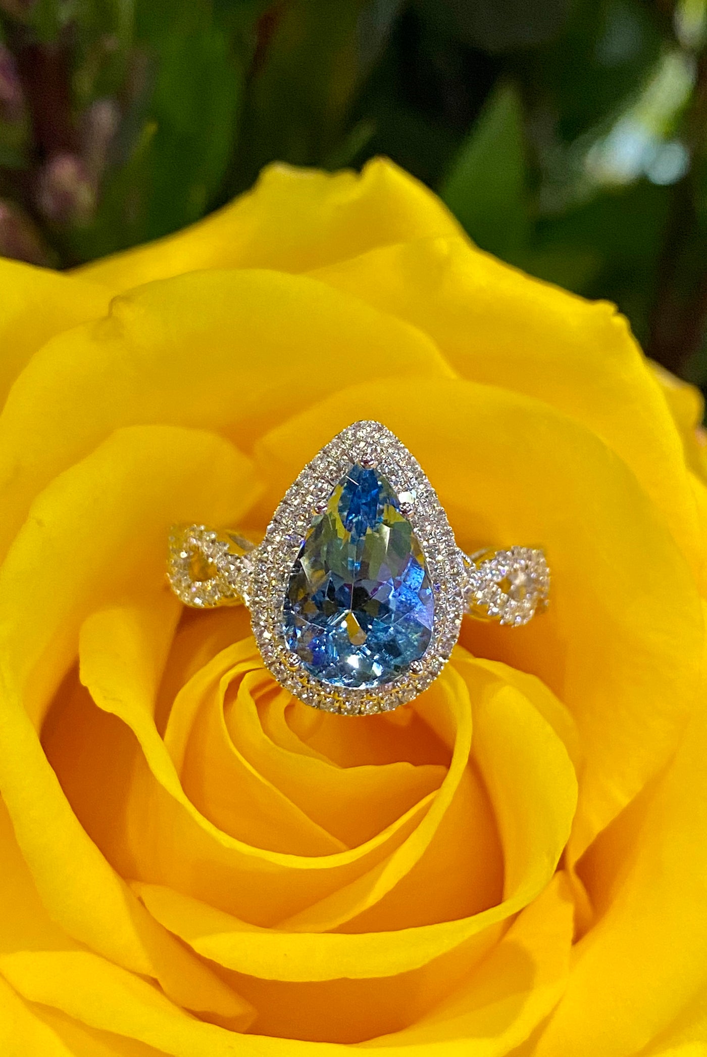 Apparel & Accessories > Jewelry > Rings Simon G Aquamarine and Diamond Ring MR3076 Pierce Custom Jewelers