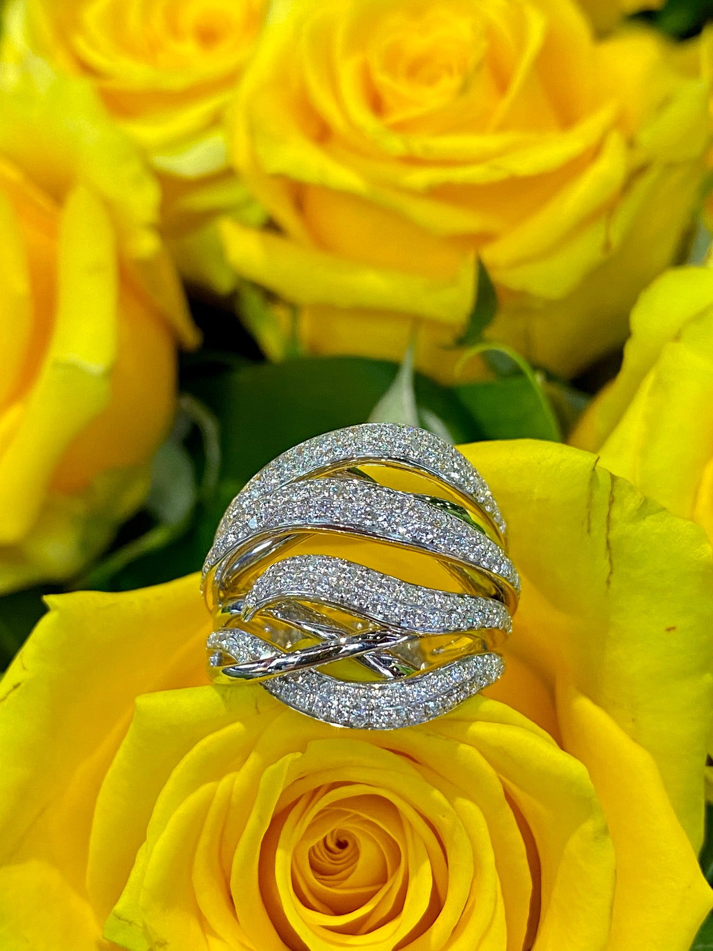 Apparel & Accessories > Jewelry > Rings Simon G Diamond Contemporary Ring in 18Kt White Gold LP2231 Pierce Custom Jewelers