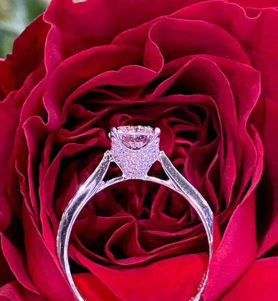 Simon G Engagement Ring Semi Mount in 18K White Gold TR701