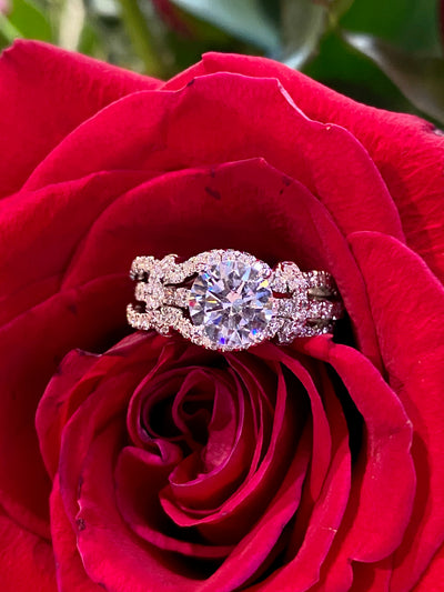 Simon G Engagement Ring Semi Mount in 18K White Gold MR3005-W