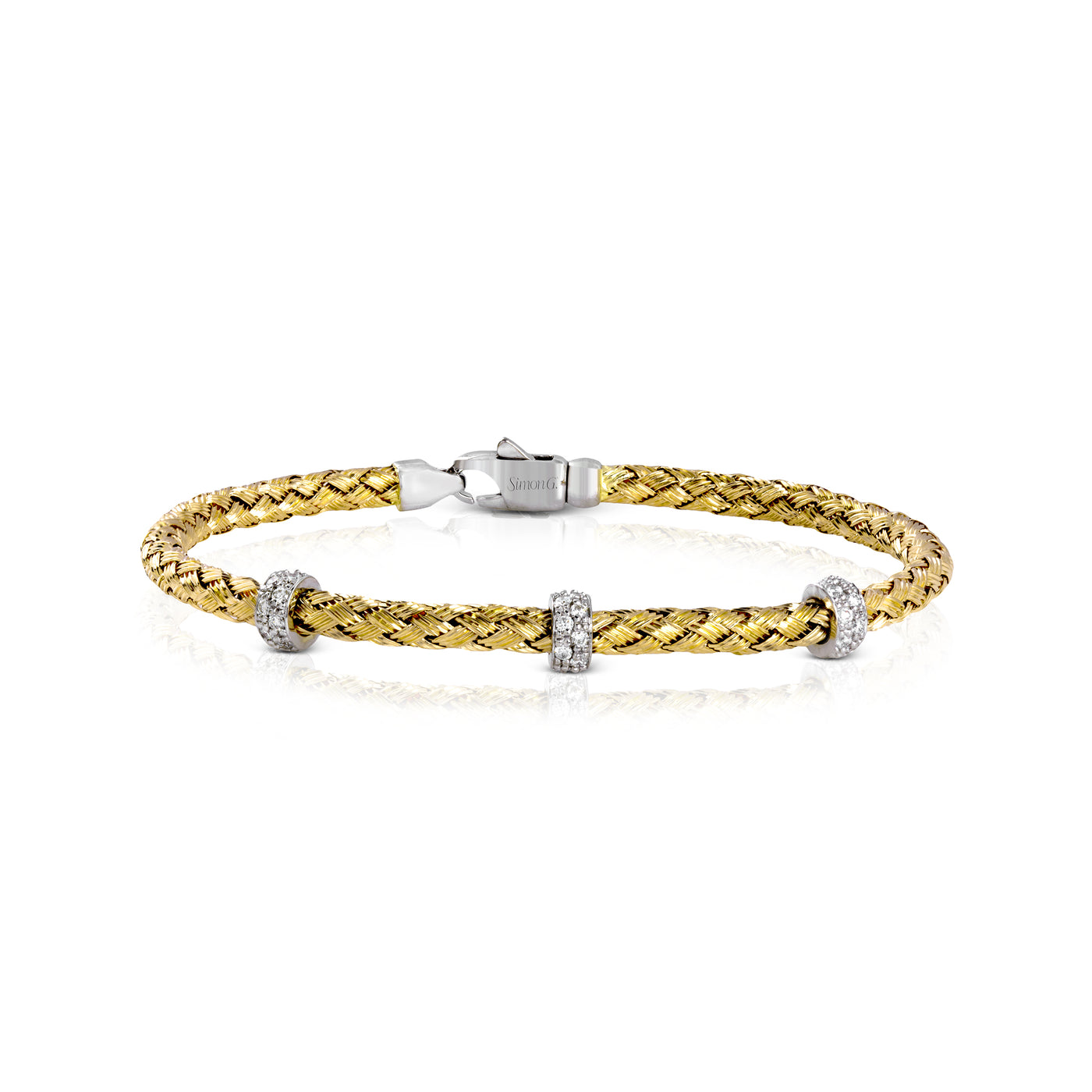 Simon G LB2093-Y Diamond Stacking Bracelet in Yellow Gold