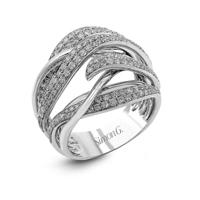 Apparel & Accessories > Jewelry > Rings Simon G Diamond Contemporary Ring in 18Kt White Gold LP2231 Pierce Custom Jewelers