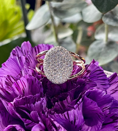Apparel & Accessories > Jewelry > Rings Simon G Contemporary Pave Diamond Ring in 18Kt Rose Gold LR2385-R Pierce Custom Jewelers