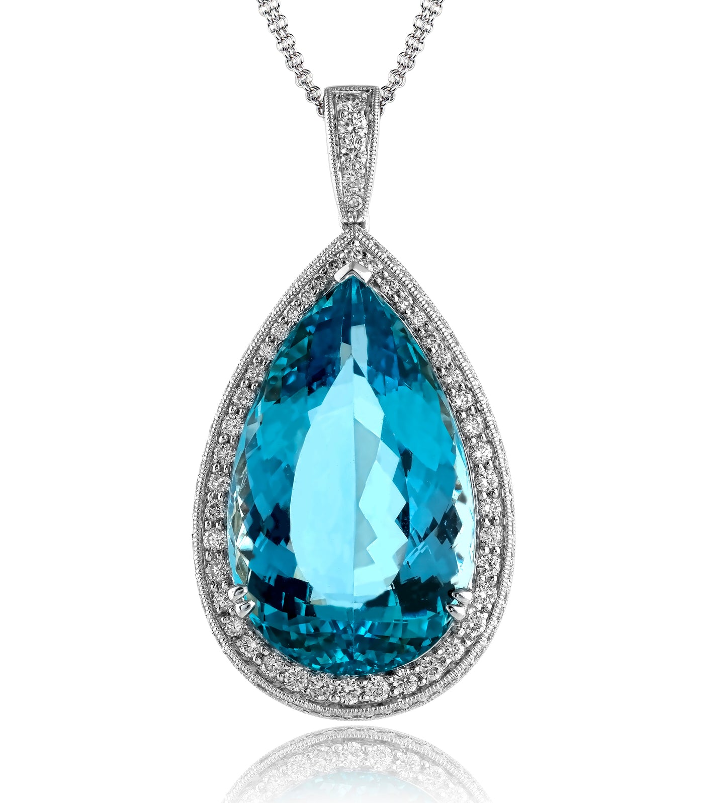 Apparel & Accessories > Jewelry > Necklaces Simon G Aquamarine and Diamond Pendant MP1344 Pierce Custom Jewelers