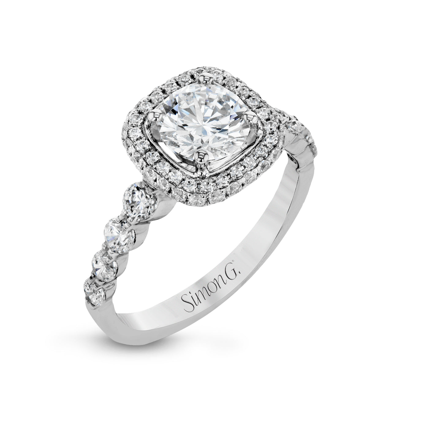 Simon G MR2743 Diamond Engagement Ring in White Gold