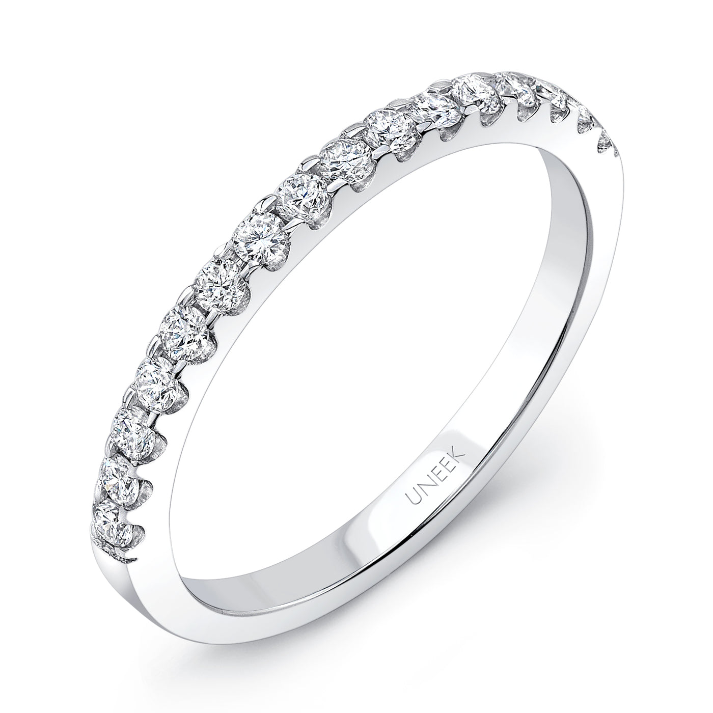 Apparel & Accessories > Jewelry > Rings Uneek Round Diamond Band .25 carats in 14K White Gold Pierce Custom Jewelers