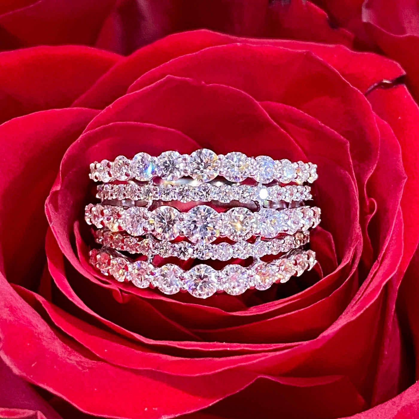 Apparel & Accessories > Jewelry > Rings Simon G Diamond Band in 18Kt White Gold Pierce Custom Jewelers