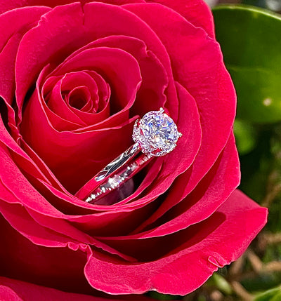 Simon G Engagement Ring Semi Mount in 18K White Gold MR2945