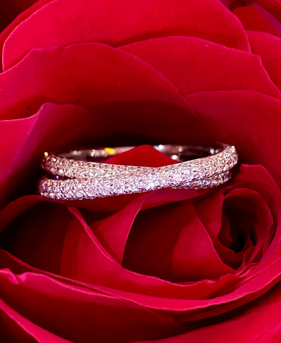 Apparel & Accessories > Jewelry > Rings Simon G Layered Diamond Band in 18Kt White Gold MR1577 Pierce Custom Jewelers