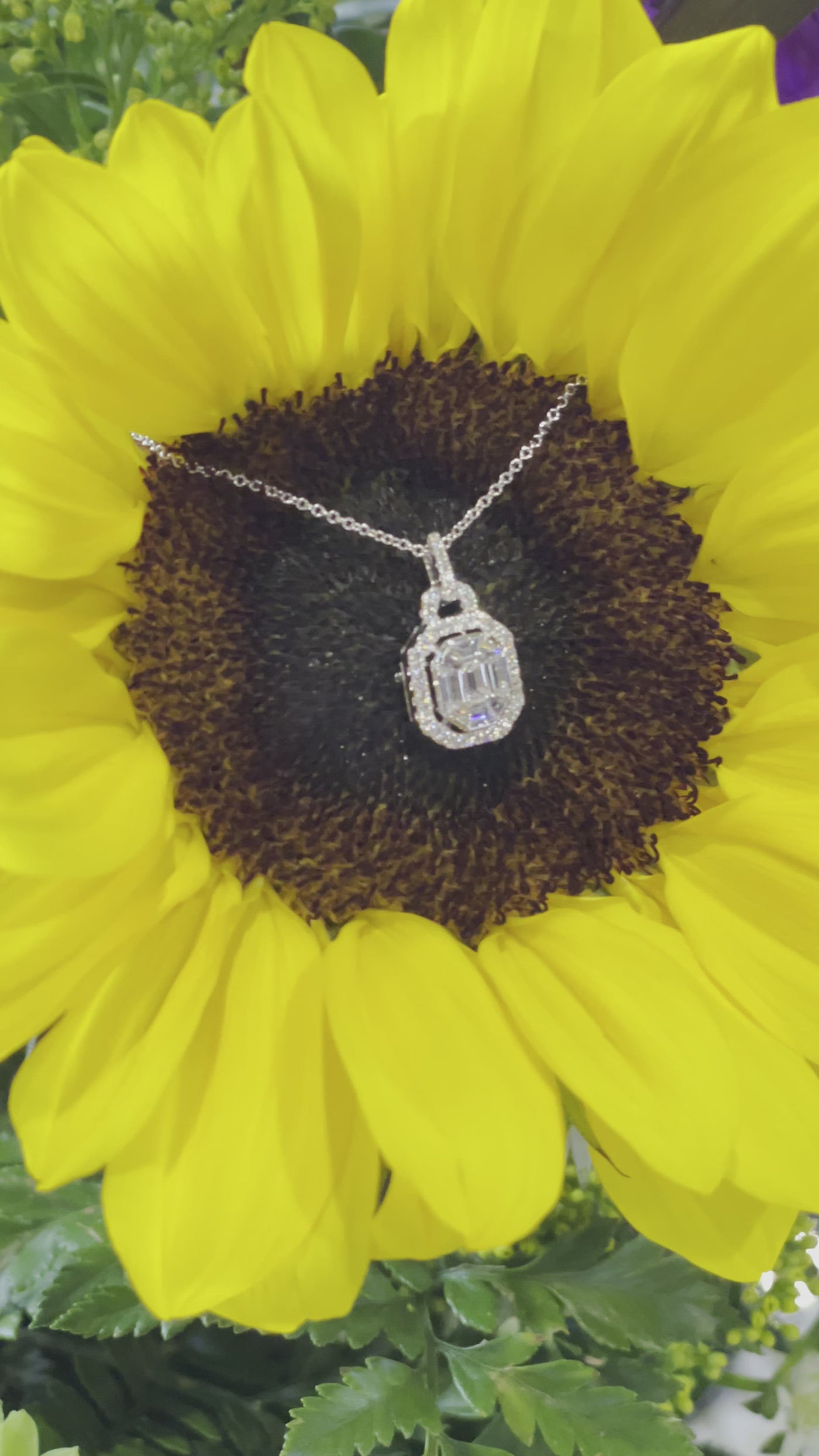 Apparel & Accessories > Jewelry > Necklaces Simon G Diamond Mosaic Pendant in 18Kt White Gold LP4353 Pierce Custom Jewelers