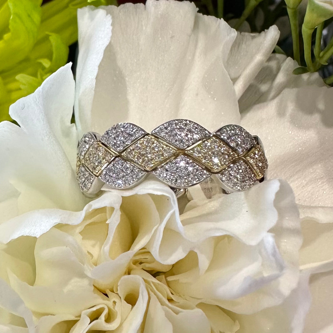Apparel & Accessories > Jewelry > Rings Simon G Two Tone Fashion Yellow and White Gold Diamond Band Ring LR3120 Pierce Custom Jewelers