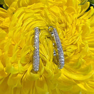 Apparel & Accessories > Jewelry > Earrings Simon G Diamond U-Shaped Hoop Earrings LE4408 Pierce Custom Jewelers